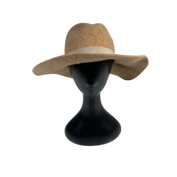 Banana Republic Accessories - Banana Republic Felt Fedora Taupe Heather Wide Brim Sun Hat S/M NEW with Tags
